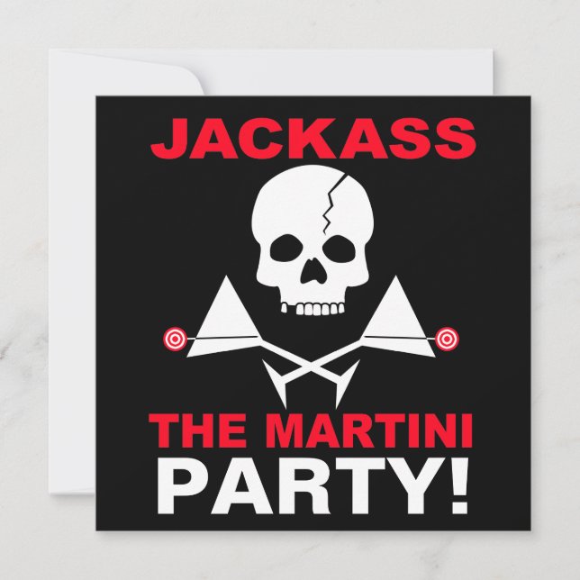 Einladung - JACKASS, das Party von Martini (Vorderseite)