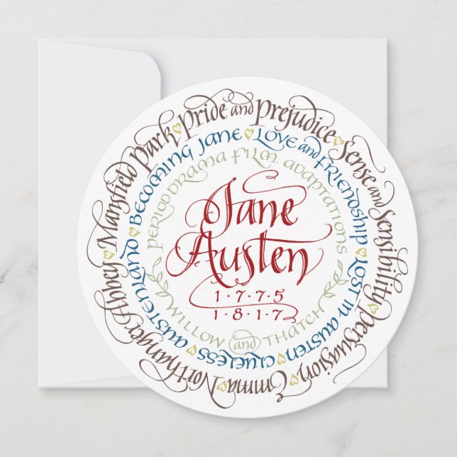 Einladung - Jane Austen-Zeitraum-Drama-Anpassungen (Vorderseite)