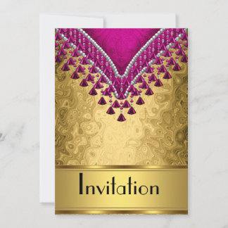 Einladung jedes Party Gold und Lila