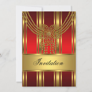Einladung jedes Party Gold und Rot