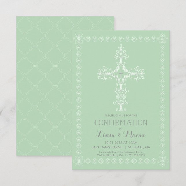 Einladung, Junge oder Mädchen Einladung (Vorne/Hinten)