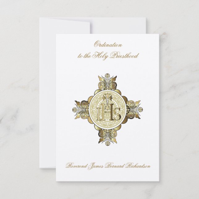Einladung katholischer Ordination zum Heiligen Pri (Vorderseite)