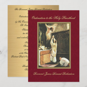 Einladung katholischer Ordination zum Heiligen Pri
