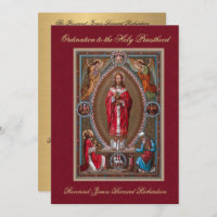 Einladung katholischer Ordination zum Heiligen Pri