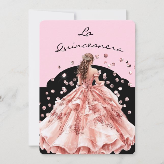 Einladung La Quinceanera (Vorderseite)