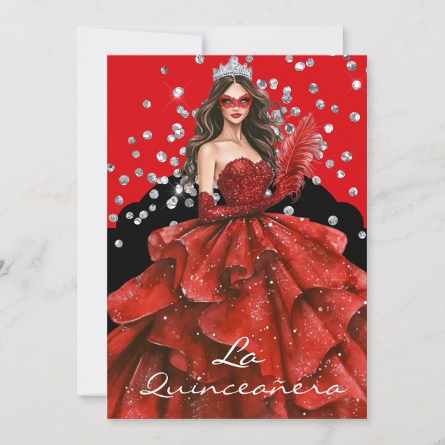 Einladung La Quinceanera (Vorderseite)