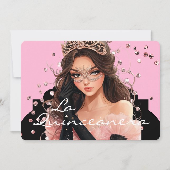 Einladung La Quinceanera (Vorderseite)