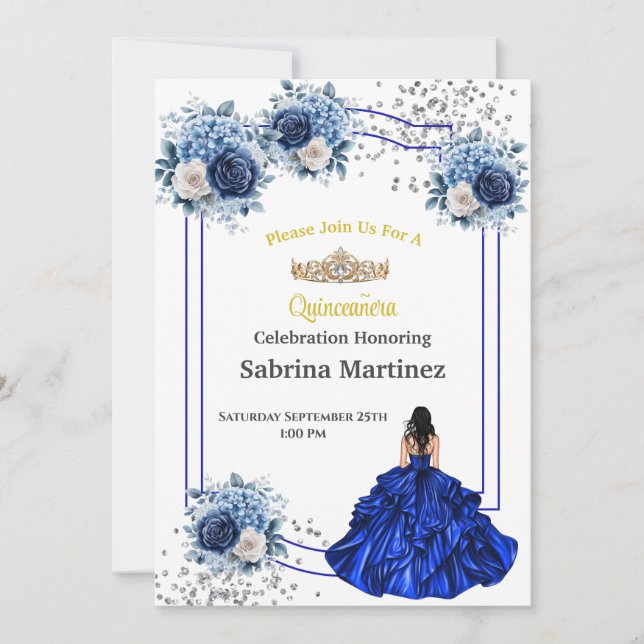 Einladung La Quinceanera (Vorderseite)