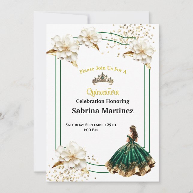Einladung La Quinceanera (Vorderseite)