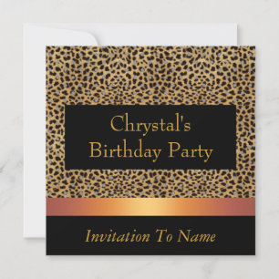 Einladung Leopard Print Einladung Geburtstagsparty