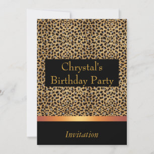 Einladung Leopard Print Einladung Geburtstagsparty