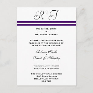 Einladung - lila Linie