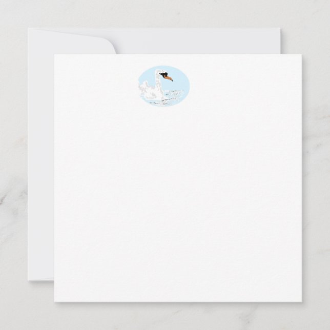 Einladung : Logo eines Schwaners (Vorderseite)