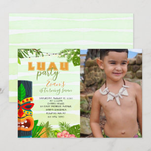 Einladung Luau zum Geburtstag mit Foto