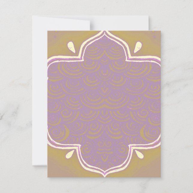 Einladung Mehndi Henna Frame Rosa (Vorderseite)