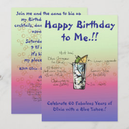 Einladung meiner Blue Tahoe Geburtstagsparty