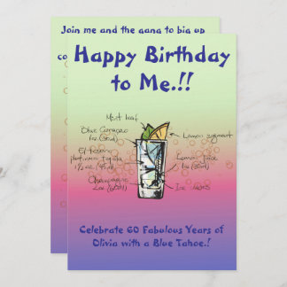 Einladung meiner Blue Tahoe Geburtstagsparty