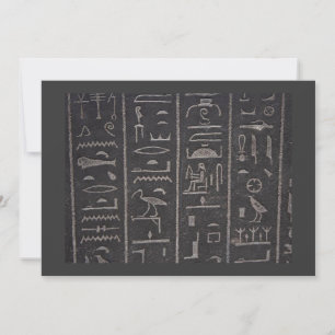 Einladung mit ägyptischen Hieroglyphen