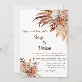 Einladung mit Boho-Blume Vorlage