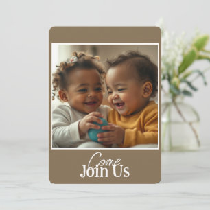 Einladung mit Foto und Text