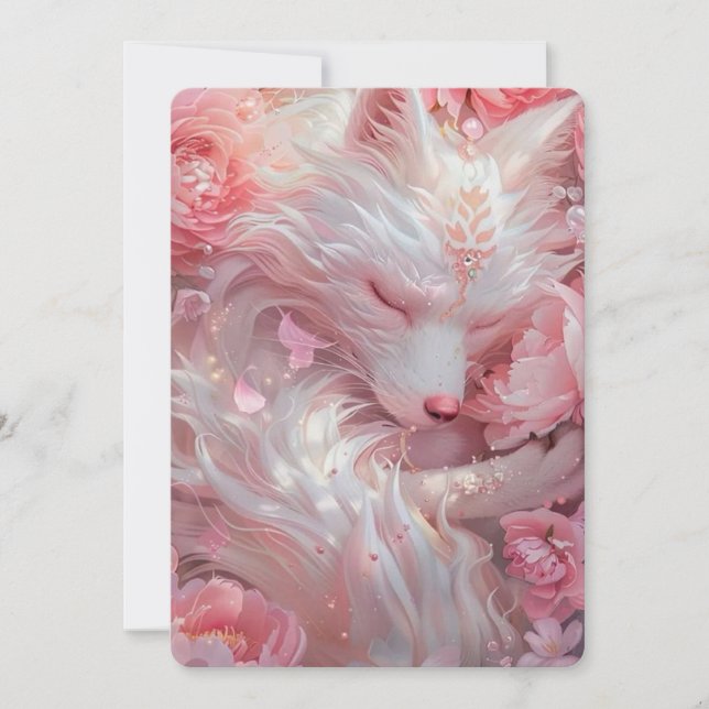 Einladung mit rosa Kirschblüten – Sakura Baum (Vorderseite)