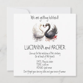 Einladung mit Schwänen