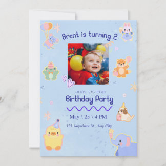 Einladung Niedlicher Kinder zum Geburtstag