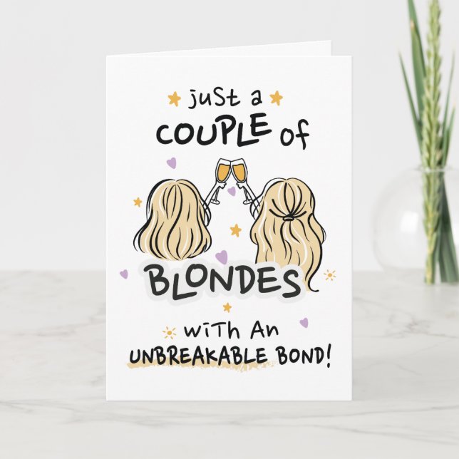 Einladung "Nur ein paar Blondinen" (Vorderseite)