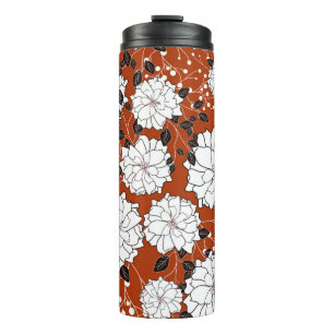 Einladung oder Hochzeitskarte mit abstraktem Blume Thermosbecher