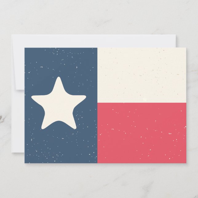 Einladung oder Karte für Texas-Flaggen (Vorderseite)
