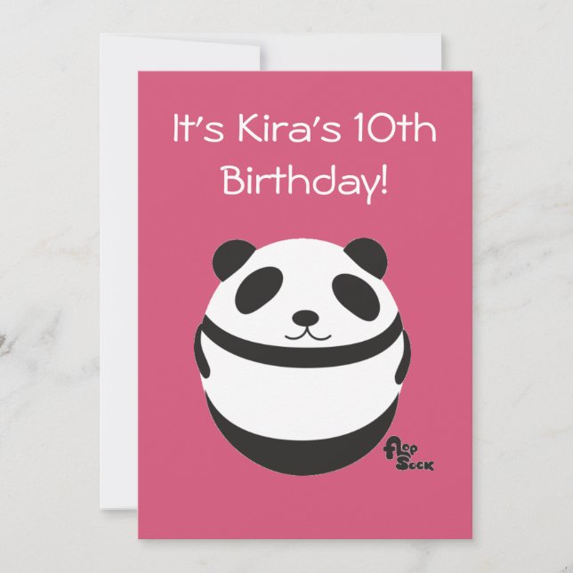 Einladung Panda Birthday (Vorderseite)