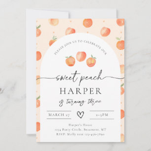 Einladung Peach Birthday   Sweet Peach