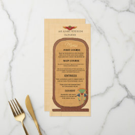Einladung Pharaonisches Erbe auf Papyrus Hochzeit