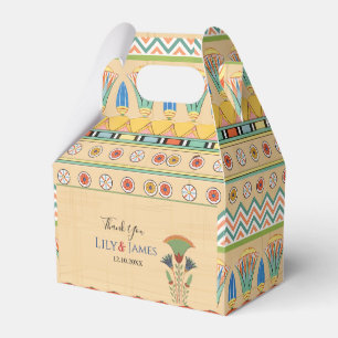 Einladung Pharaonisches Erbe auf Papyrus Hochzeit Geschenkschachtel