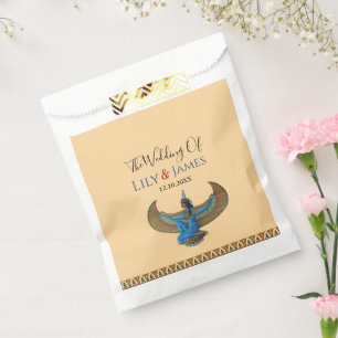 Einladung Pharaonisches Erbe auf Papyrus Hochzeit Geschenktütchen