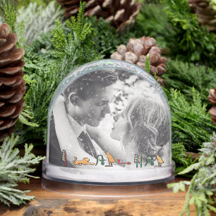 Einladung Pharaonisches Erbe auf Papyrus Hochzeit Schneekugeln