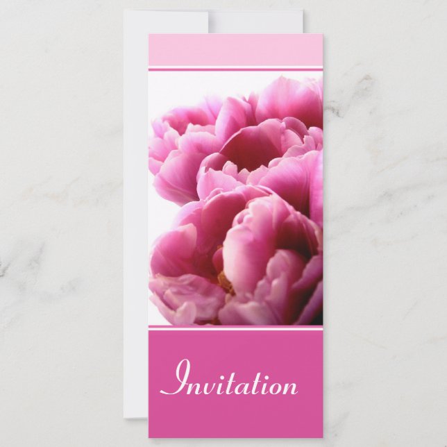 Einladung Pink Tulip (Vorderseite)