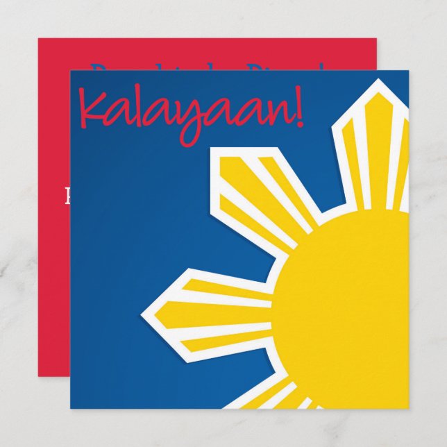 Einladung Pinoy Philippine Independence Day (Vorne/Hinten)