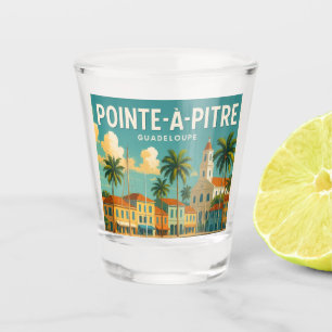 Einladung Pointe-à-Pitre – Vintage-Karte Guadeloup Schnapsglas