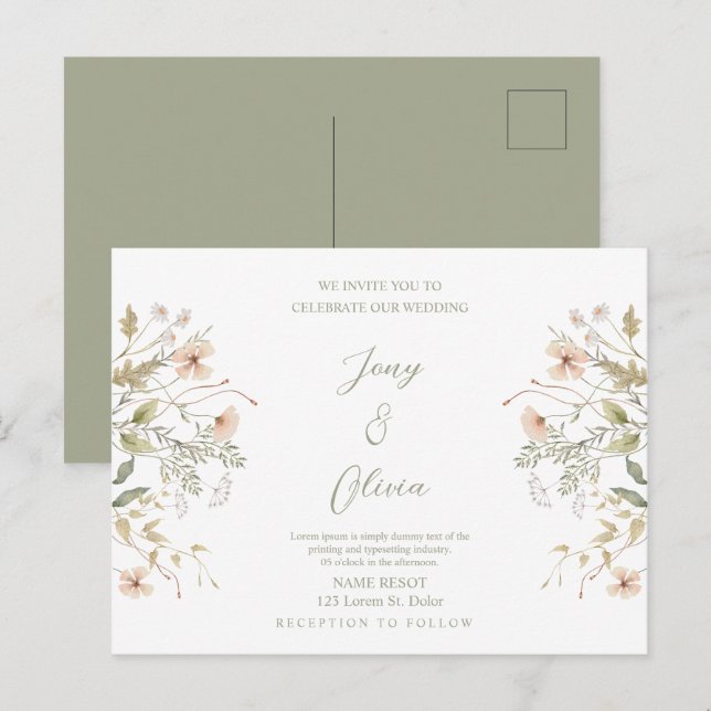 EINLADUNG POSTKARTE (Vorne/Hinten)