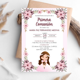 Einladung Primera Comunion Girls Erste Kommune