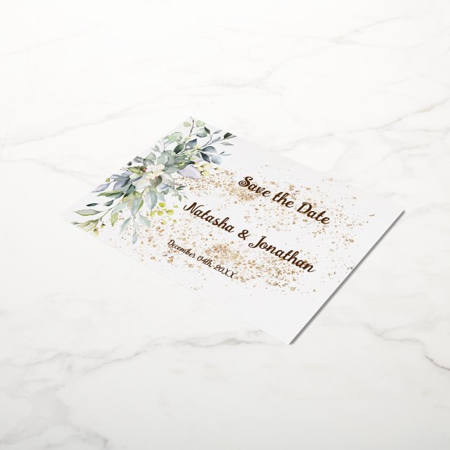 Einladung Save the Date Postkarte (Gedreht)