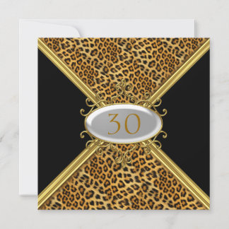 Einladung Schwarzer Leopard Haut Geburtstag Jubilä