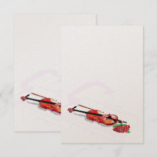 Einladung: Silhouette Piano & Violine Einladung