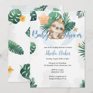 Einladung, Sloth Baby Dusche Einladung