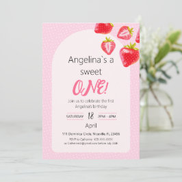 Einladung süße Erdbeere