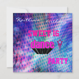 Einladung Sweet 16. Geburtstag Musik Tanzparty