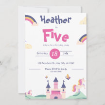 Einladung - Thema Princess - Benennung anpassen