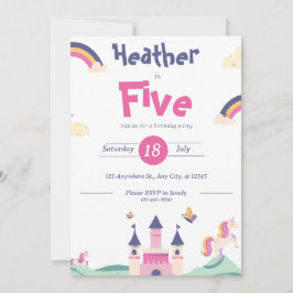 Einladung - Thema Princess - Benennung anpassen