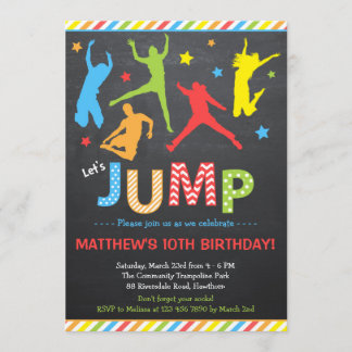 Einladung/Trampolin zum Geburtstag Einladung